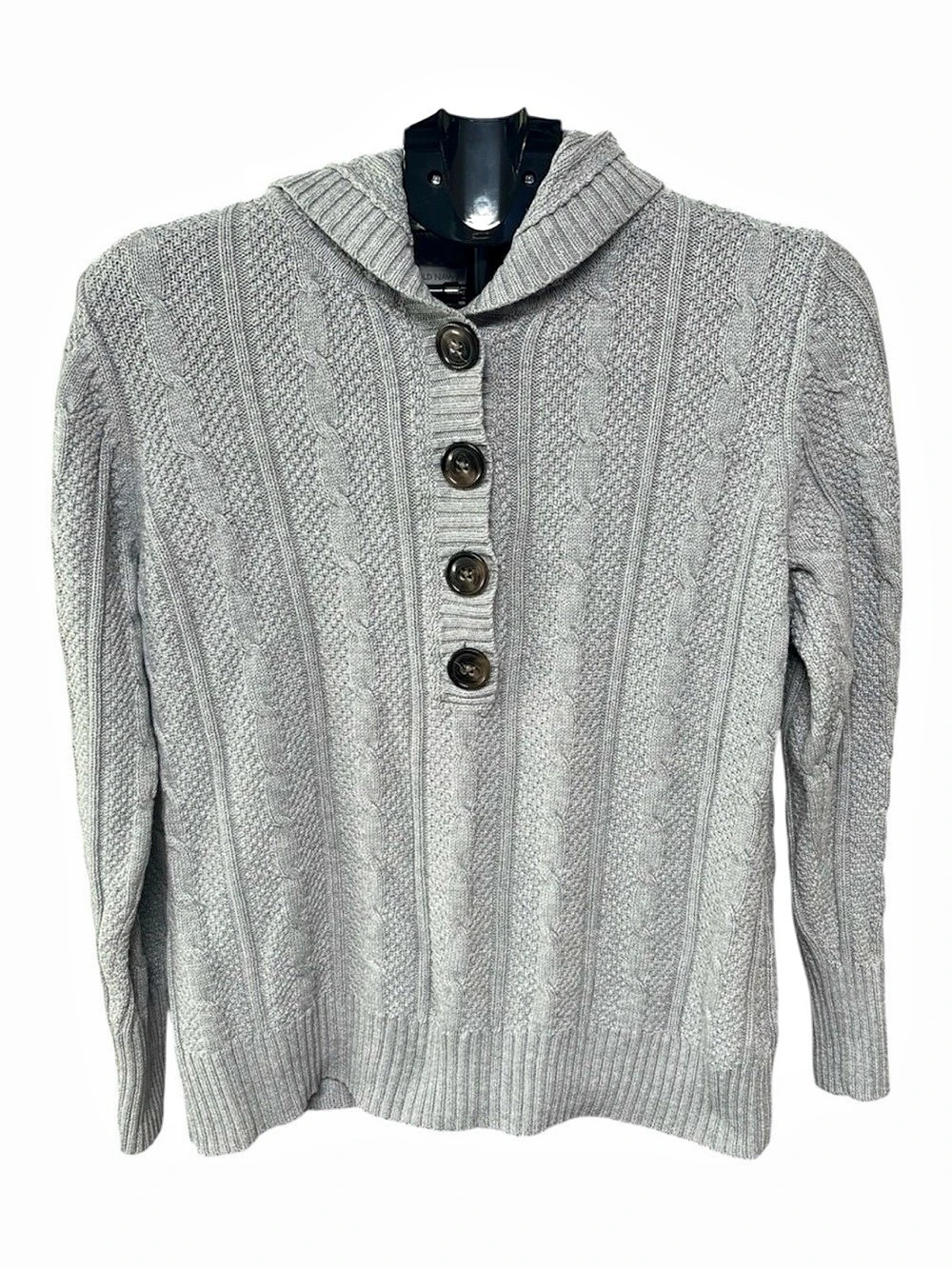 Old Navy Cowl Neck Cotton Sweater in Gray Large